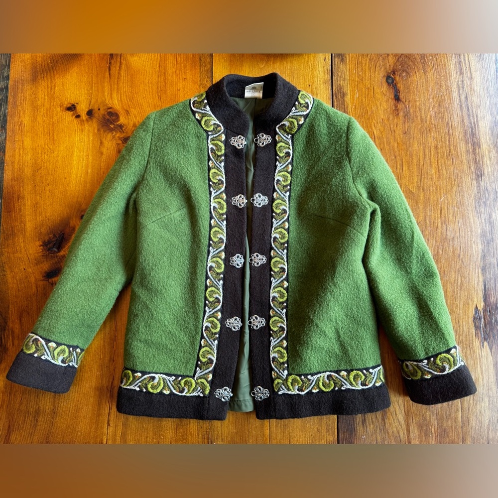 Norwegian Embroidered Wool Jacket